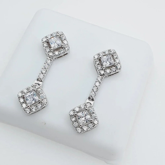 "925 Sterling Silver Cubic Zirconia Earrings, U19254677 - Picture 8 of 11